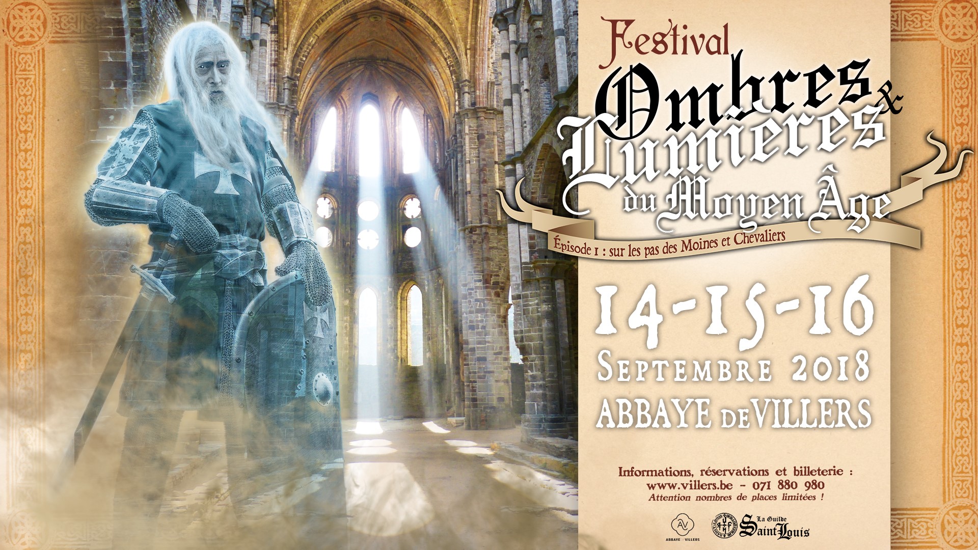 Festival médiéval Ombres et lumières à l'abbaye de Villers (Visuel)